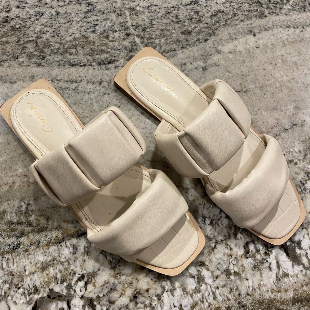 Circus by Sam Edelman Cream Slide Sandals